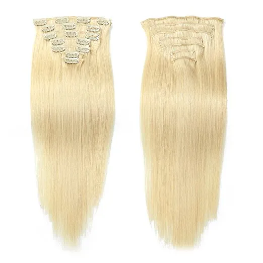 Double Weft Clip in Hair Extension 7PCS for Full Head (AV-CHL07-18-613)
