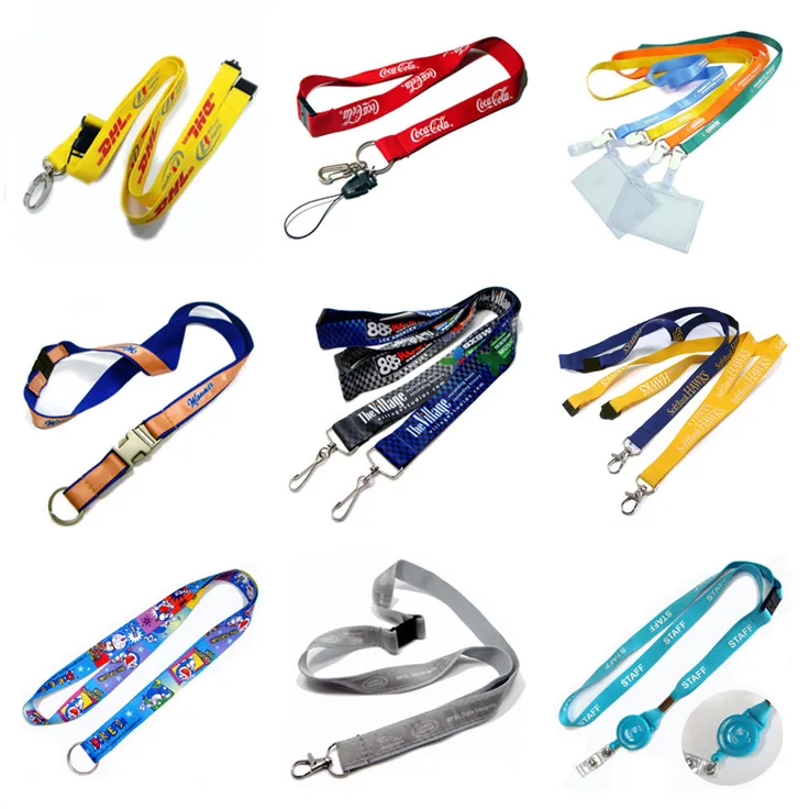 Eco-Friendly Dye Sublimated Nylon Strap Lanyard with Release Buckle