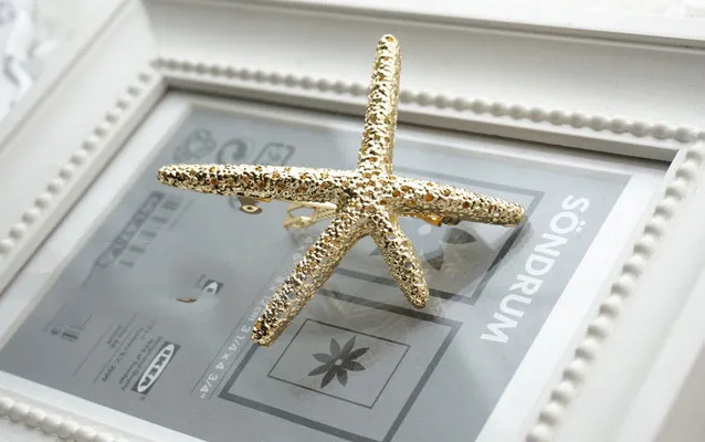 Elegant Women Beach Coral Starfish Hair Clip Barrette Hairpin Bobby
