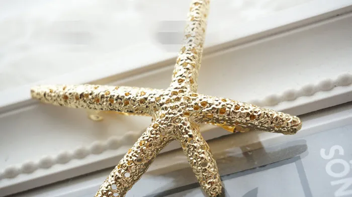 Elegant Women Beach Coral Starfish Hair Clip Barrette Hairpin Bobby