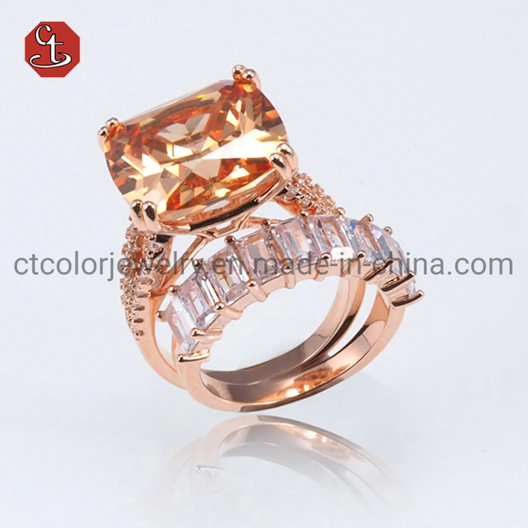 Eternity Gemstone Rings Green/Blue Created Stone Wedding Ring for Women