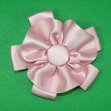 Factory Custom Handmade Flowers Christmas Printing Logo Colorful Ribbon