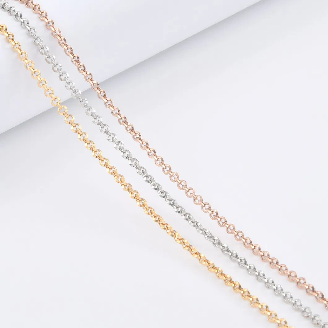 Factory Price Cheap 18K Gold Plated Stainless Steel Fashion Belcher Rolo Chain Jewelry Bangle Bracelet Necklace for Pendants