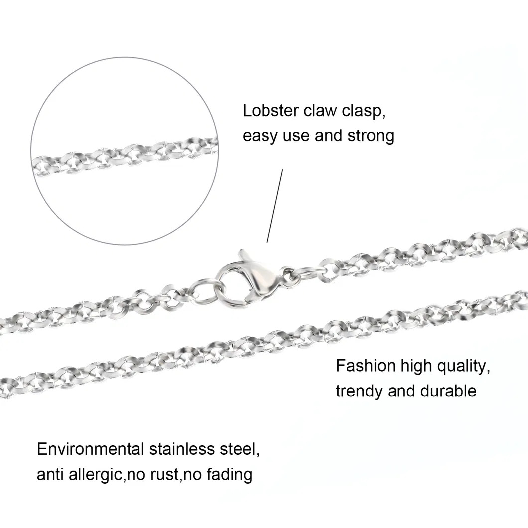 Factory Price Cheap 18K Gold Plated Stainless Steel Fashion Belcher Rolo Chain Jewelry Bangle Bracelet Necklace for Pendants