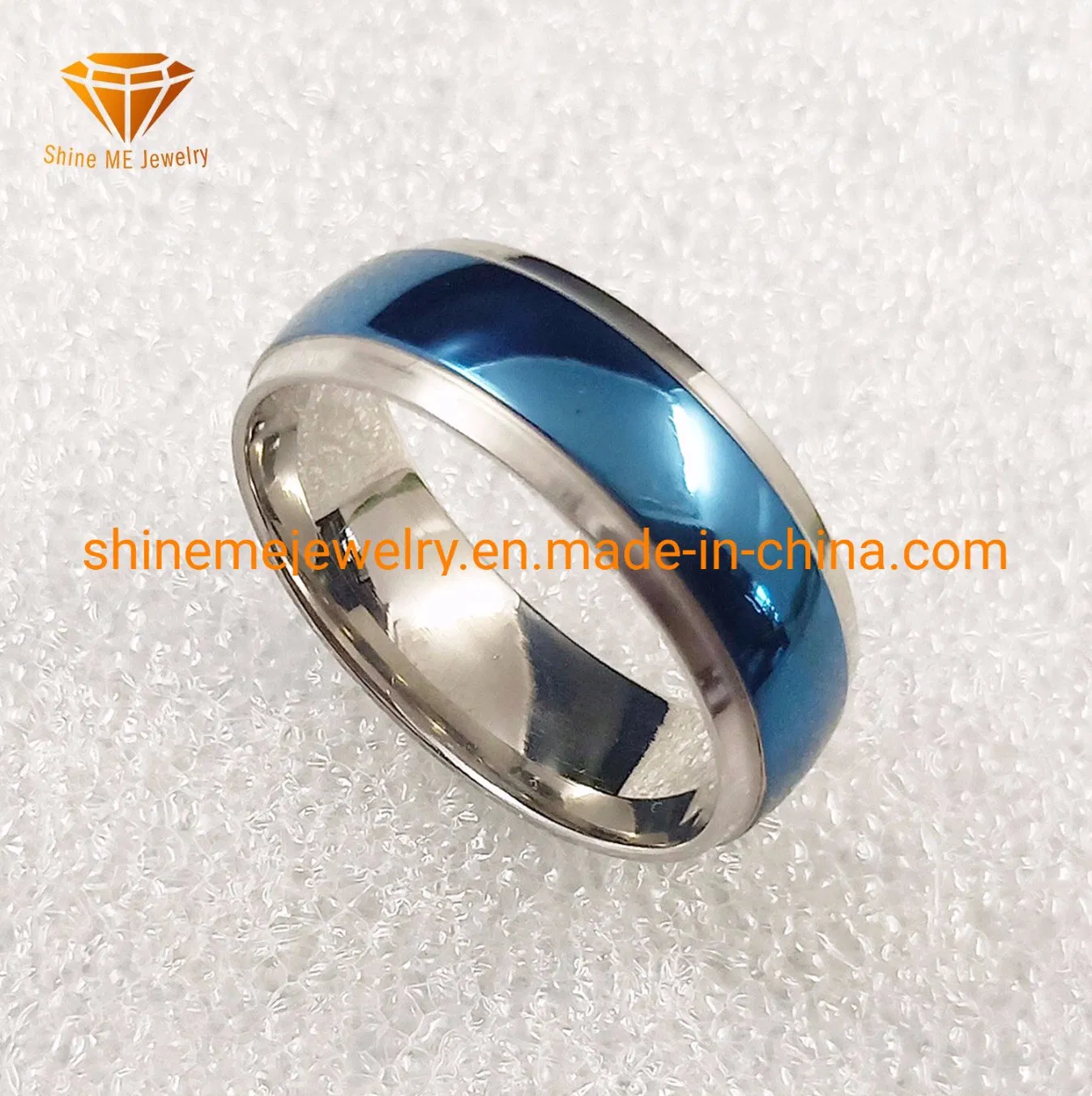Fashion Body Jewelry Between Blue and Silver Titanium Body Jewelry Stainless Steel Ring SSR1955