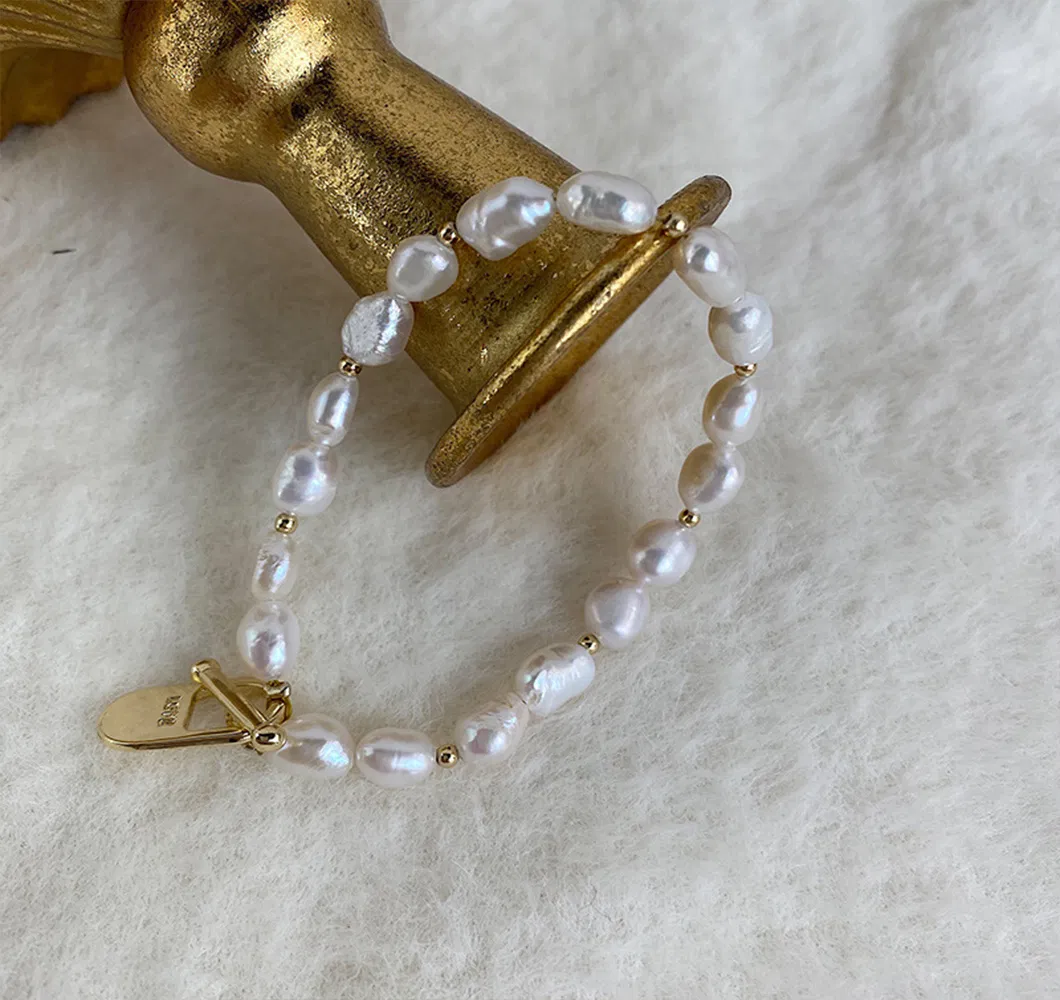 fashion Jewellery Fresh Water Pearl Jewelry 925 Silver Pearl Bracelet for Women