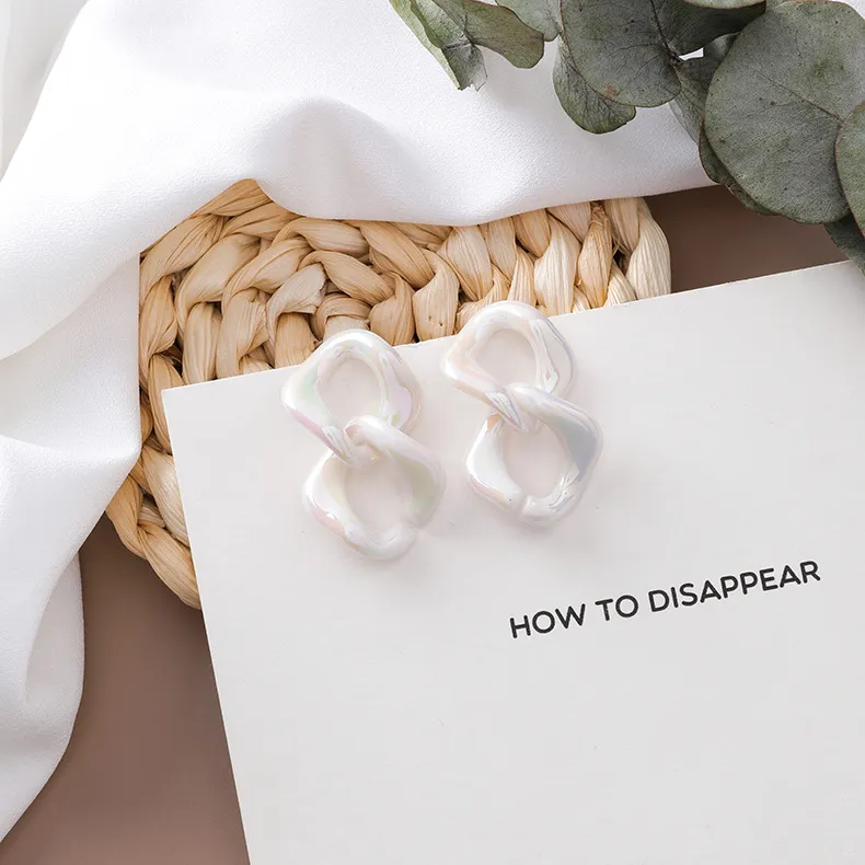 Fashion Simple Vintage Pearl Pentagram Earrings Jewelry