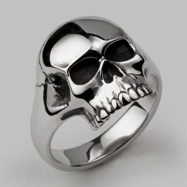 Fashion Wholesalejewelry&nbsp; Skull Head Stainlss Steel Men Ring