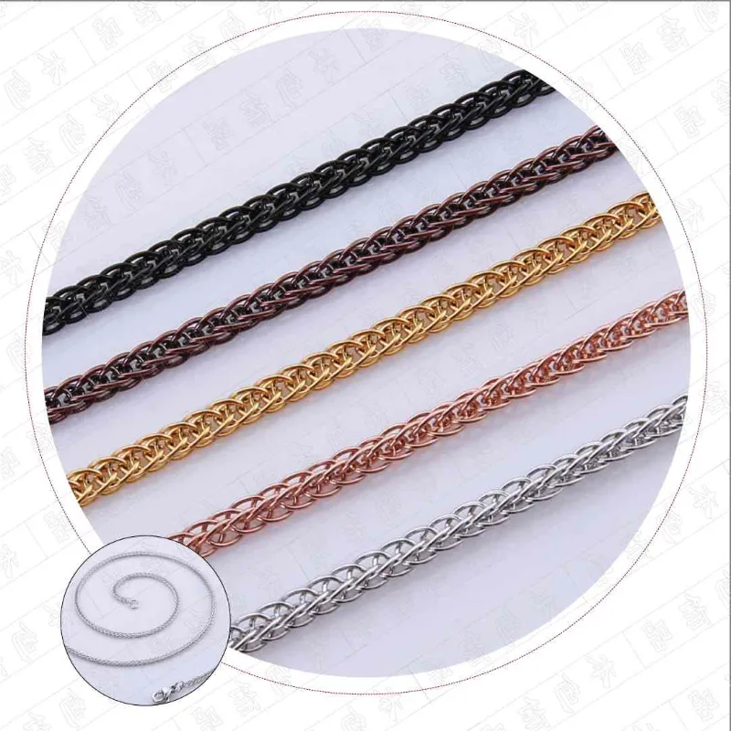 Fine Jewelry Stainless Steel Chopin Chain Necklace Bracelet Anklet for Fashion Gift Handcraft Design