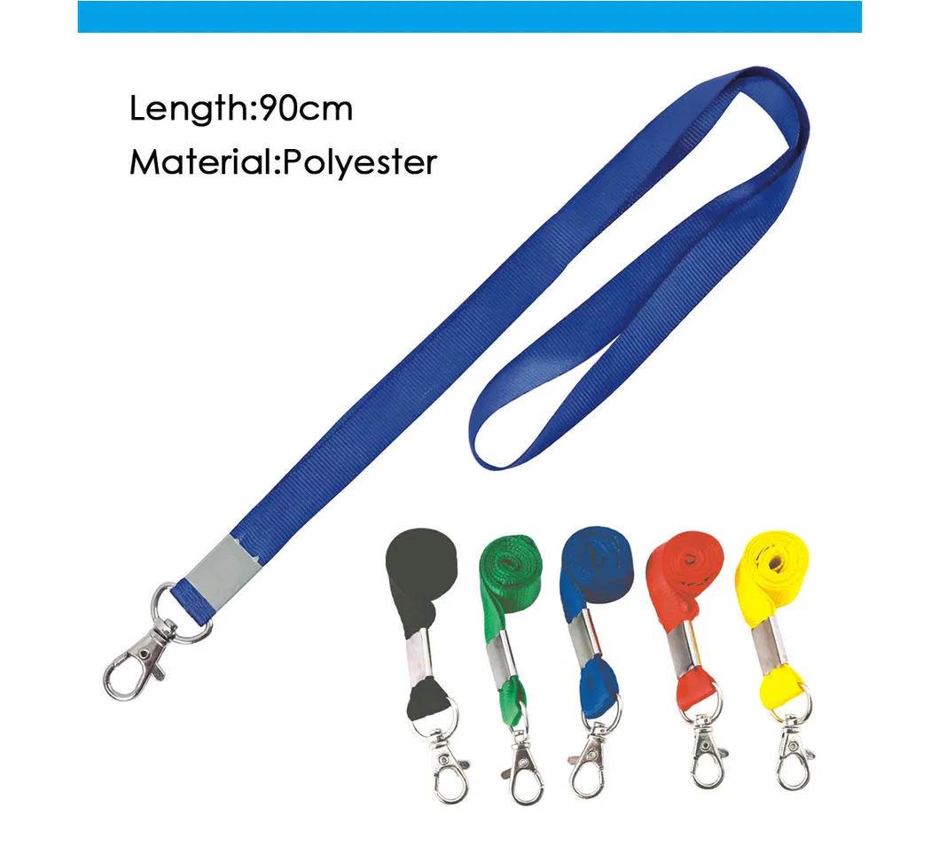 Foska Stationery Office School Popular 90cm Colorful Custom Lanyards with Hook