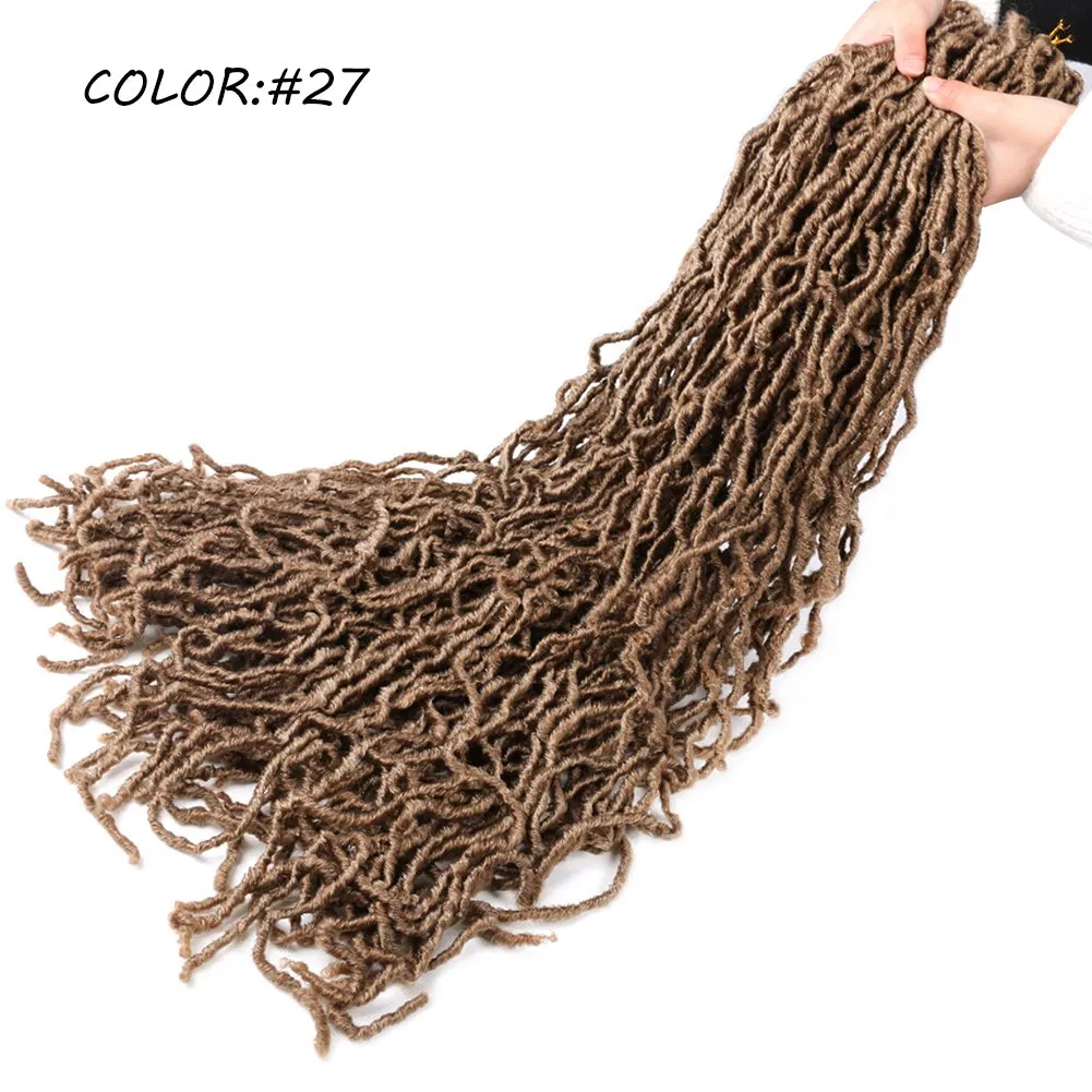 Goddess Locs Crochet Hair Soft Locs 18 24 36 Inch Long Curly Dreadlocks Hair Crochet Nu Faux Locs