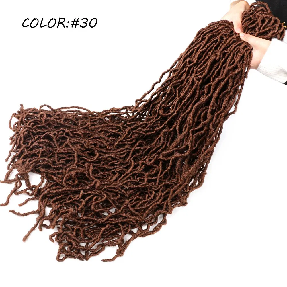 Goddess Locs Crochet Hair Soft Locs 18 24 36 Inch Long Curly Dreadlocks Hair Crochet Nu Faux Locs