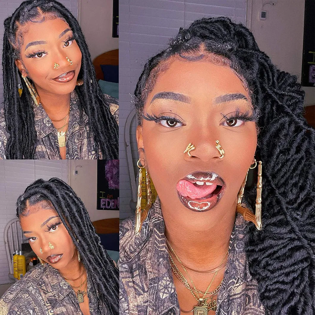 Goddess Locs Crochet Hair Soft Locs 18 24 36 Inch Long Curly Dreadlocks Hair Crochet Nu Faux Locs