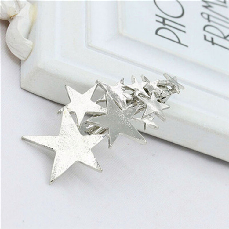 Gold Silver Star Hair Clip Women Barrette Hairpin Bobby Pin Jewelry Accessory Cn