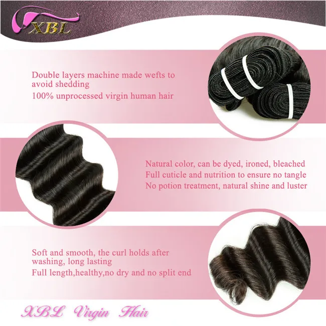 Grade 8A Loose Wavy Natural Color Wholesale Virgin Burmese Hair
