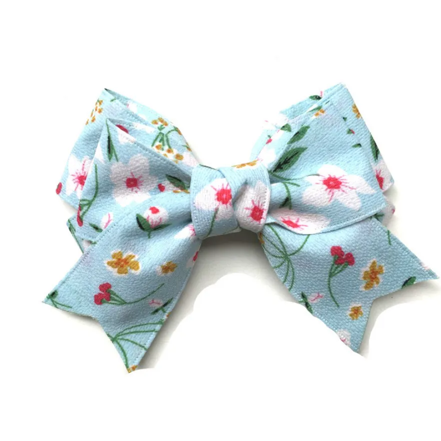 Hair Accessories Fabric Flower Printing Row Hair Clip