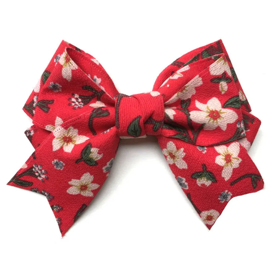 Hair Accessories Fabric Flower Printing Row Hair Clip