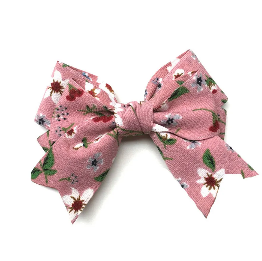 Hair Accessories Fabric Flower Printing Row Hair Clip