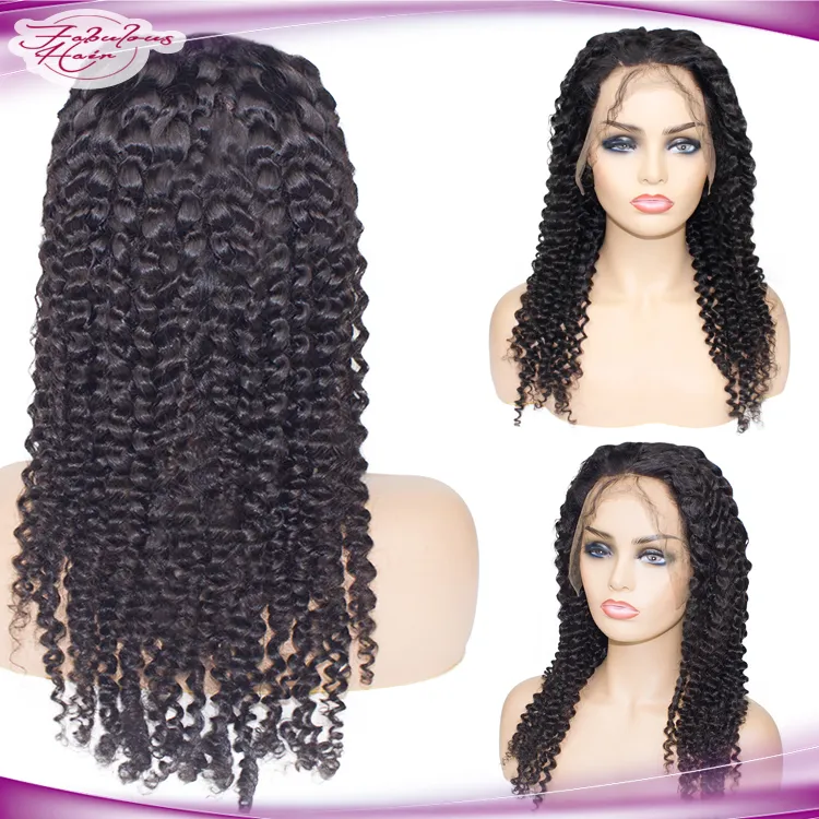 High Quality Curly Pre Plucked Lace Front Wig Remy Hair Wig for Women