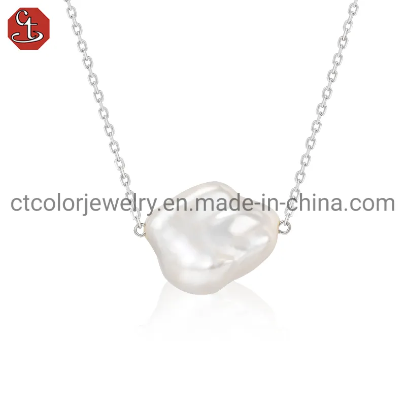 High Quality Jewelry Precious Single Pearl Pendant Necklace for Women