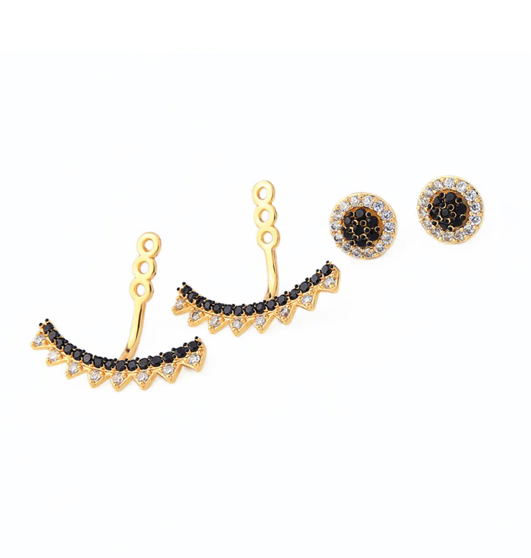 High Quality Micro Pave Classic Studs 925 Sterling Silver Earring Removable Design Earring