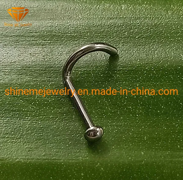 High Quality Titanium Piercing Stainless Steel Piercing G23 Titanium Nose Screw Titanium Jewelry &nbsp; Tp1974