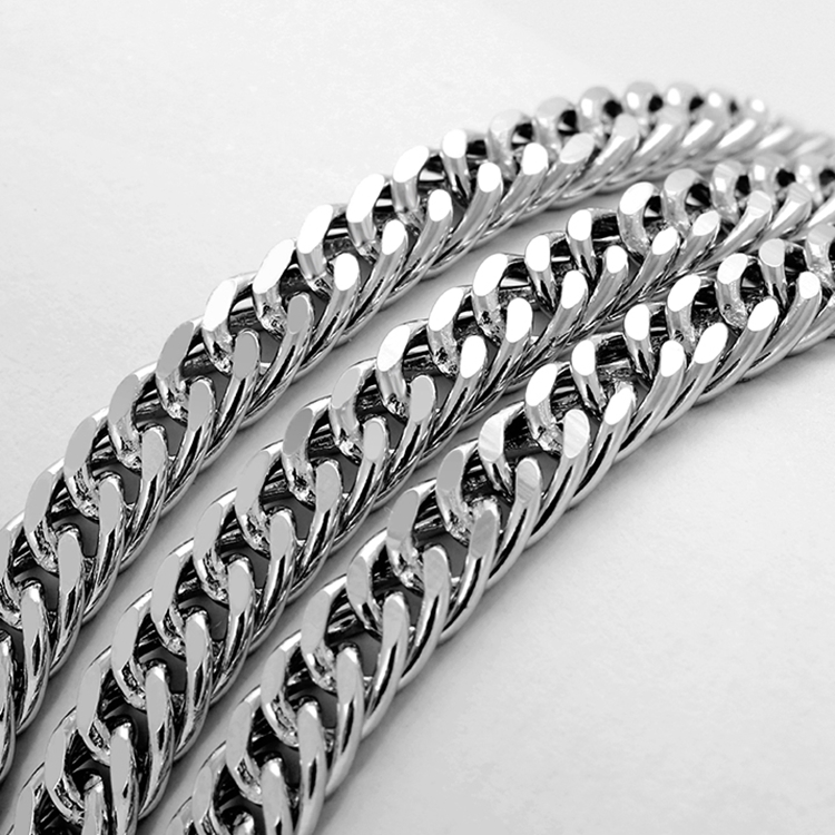 Hip Hop Custom Jewelry Fashion Jewellery 925 Sterling Silver 9K 14K 18K Gold Curb Chain Necklace