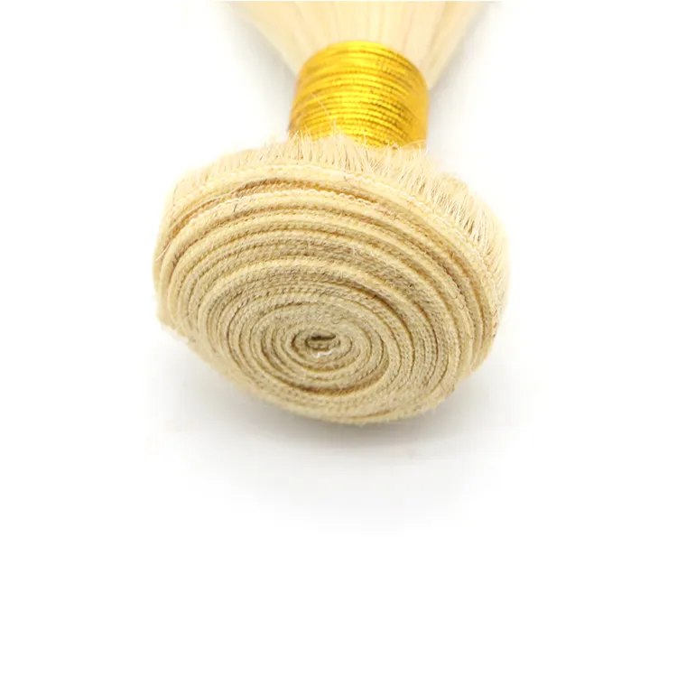 Hot Beauty Fashion 100% Human Hair Blonde #613# Straight Unprocessed Remy Hair Weft