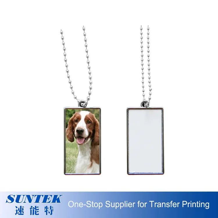 Hot Sale Custom Personalized Name Blank Metal Necklace Pendant Sublimation Dog Tag