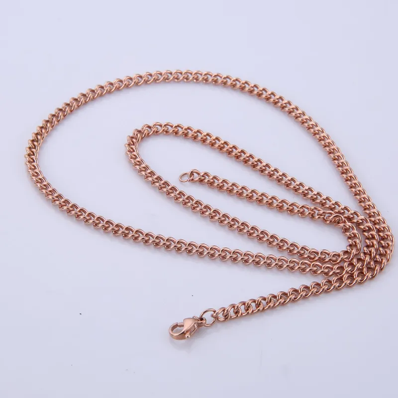 Hot Selling Stainless Steel Necklace Cuban Chain for Fashion Jewelry