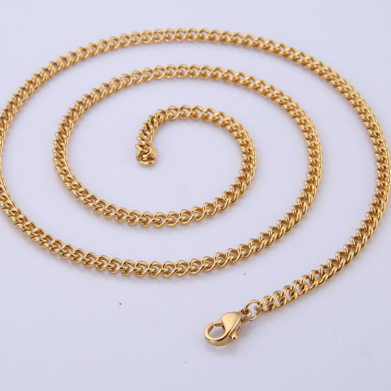 Hot Selling Stainless Steel Necklace Cuban Chain for Fashion Jewelry