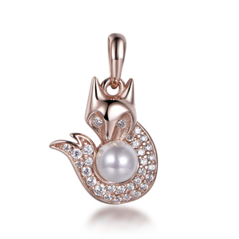 Hotsale High Quality White Shell Pearl with Silver Fox Pendant