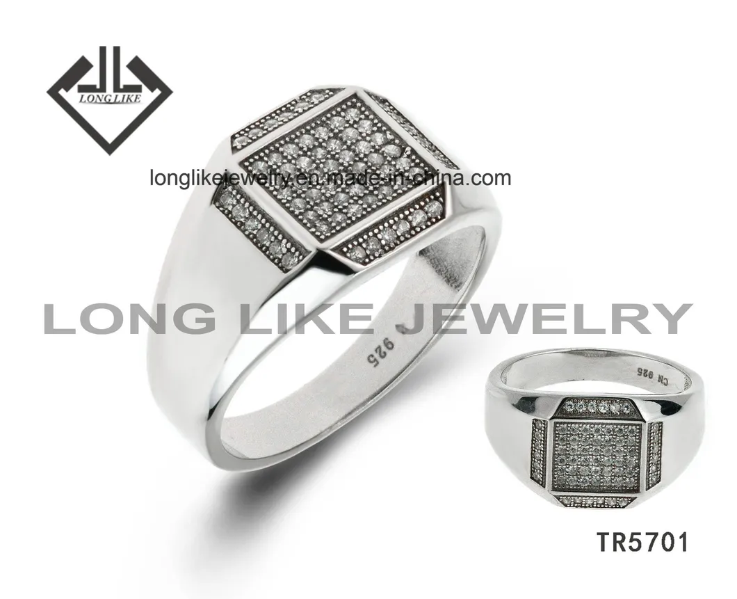 Hotselling Silver CZ Paved Man Ring for Sale