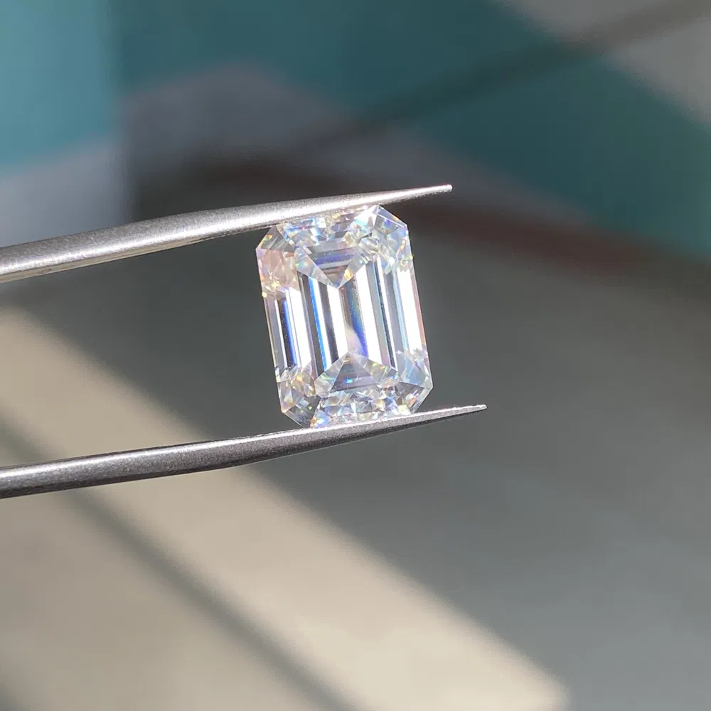 Hq Gems Gra Certificate 10X14mm Excellent Cut D Vvs1 6 Carat Octagon Loose Diamond Moissanite