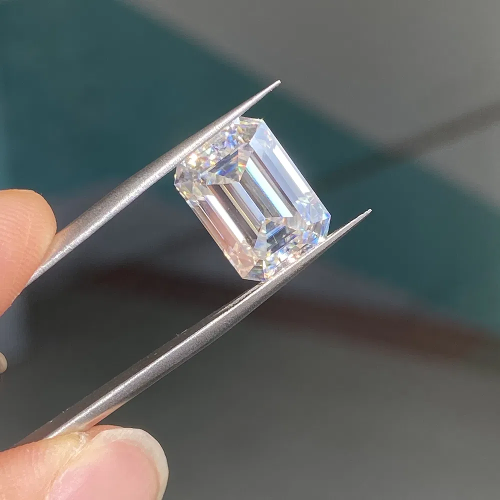 Hq Gems Gra Certificate 10X14mm Excellent Cut D Vvs1 6 Carat Octagon Loose Diamond Moissanite