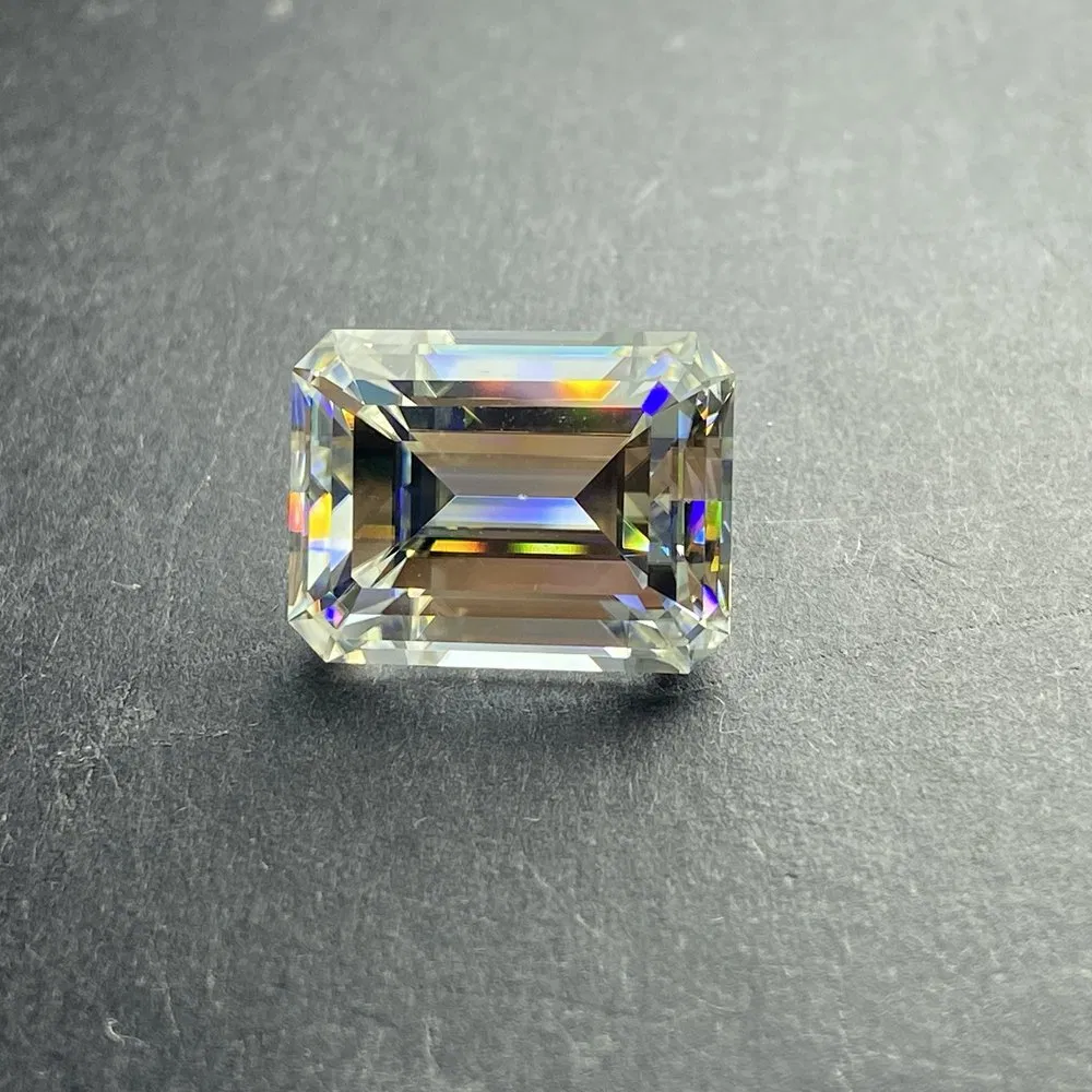 Hq Gems Gra Certificate 10X14mm Excellent Cut D Vvs1 6 Carat Octagon Loose Diamond Moissanite