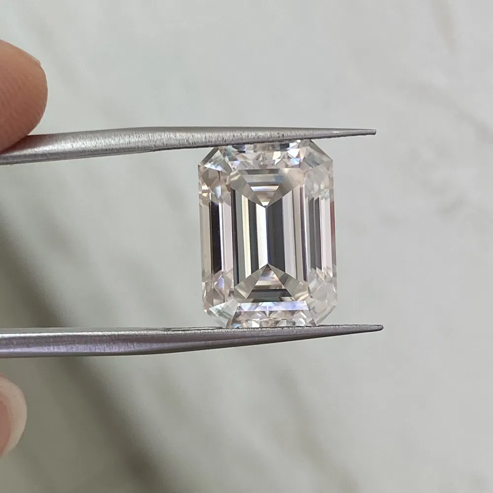Hq Gems Gra Certificate 10X14mm Excellent Cut D Vvs1 6 Carat Octagon Loose Diamond Moissanite