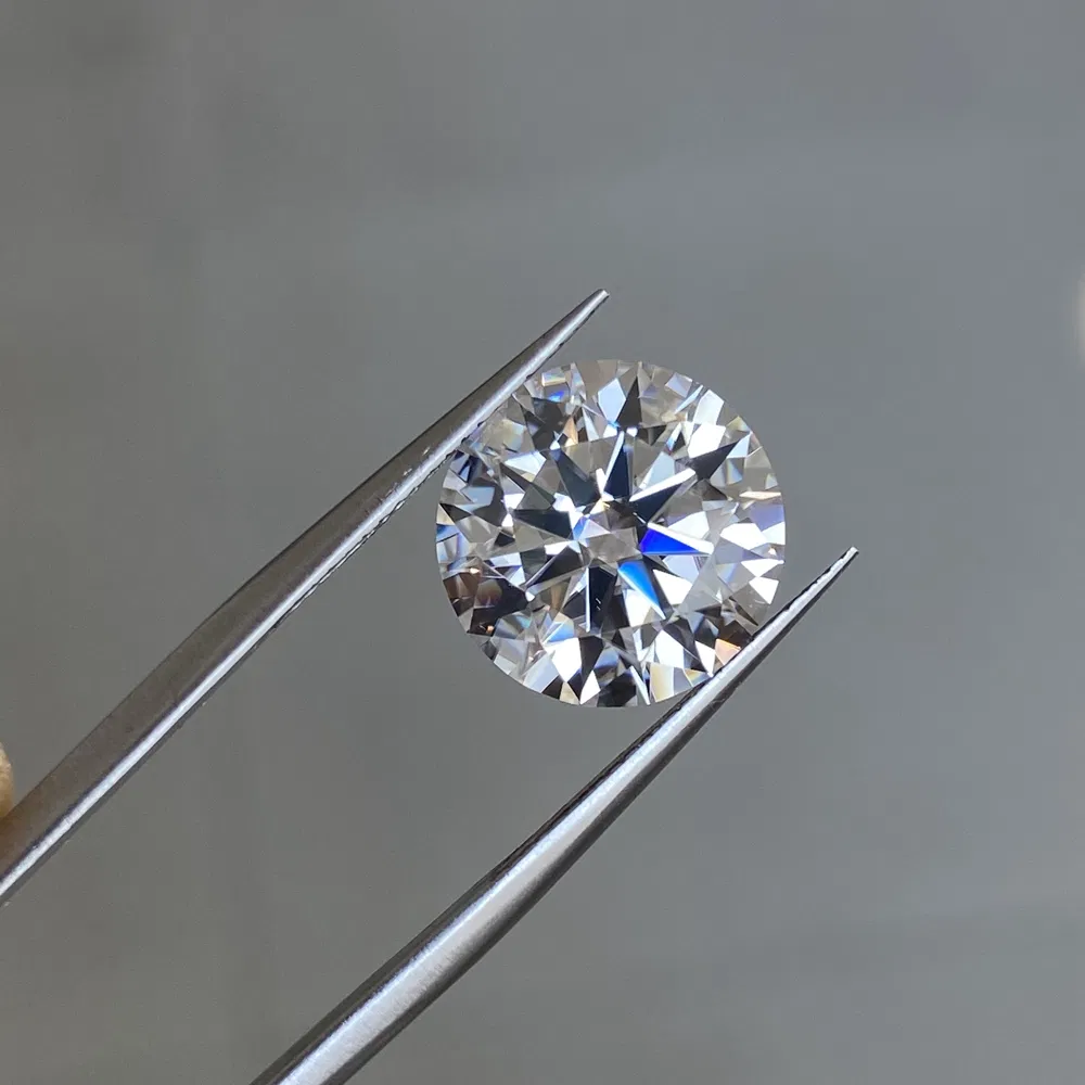 Hq Gems Gra Certificate 1carat Loose Moissanite Round 6.5mm White Moissanite Synthetic Diamond Price