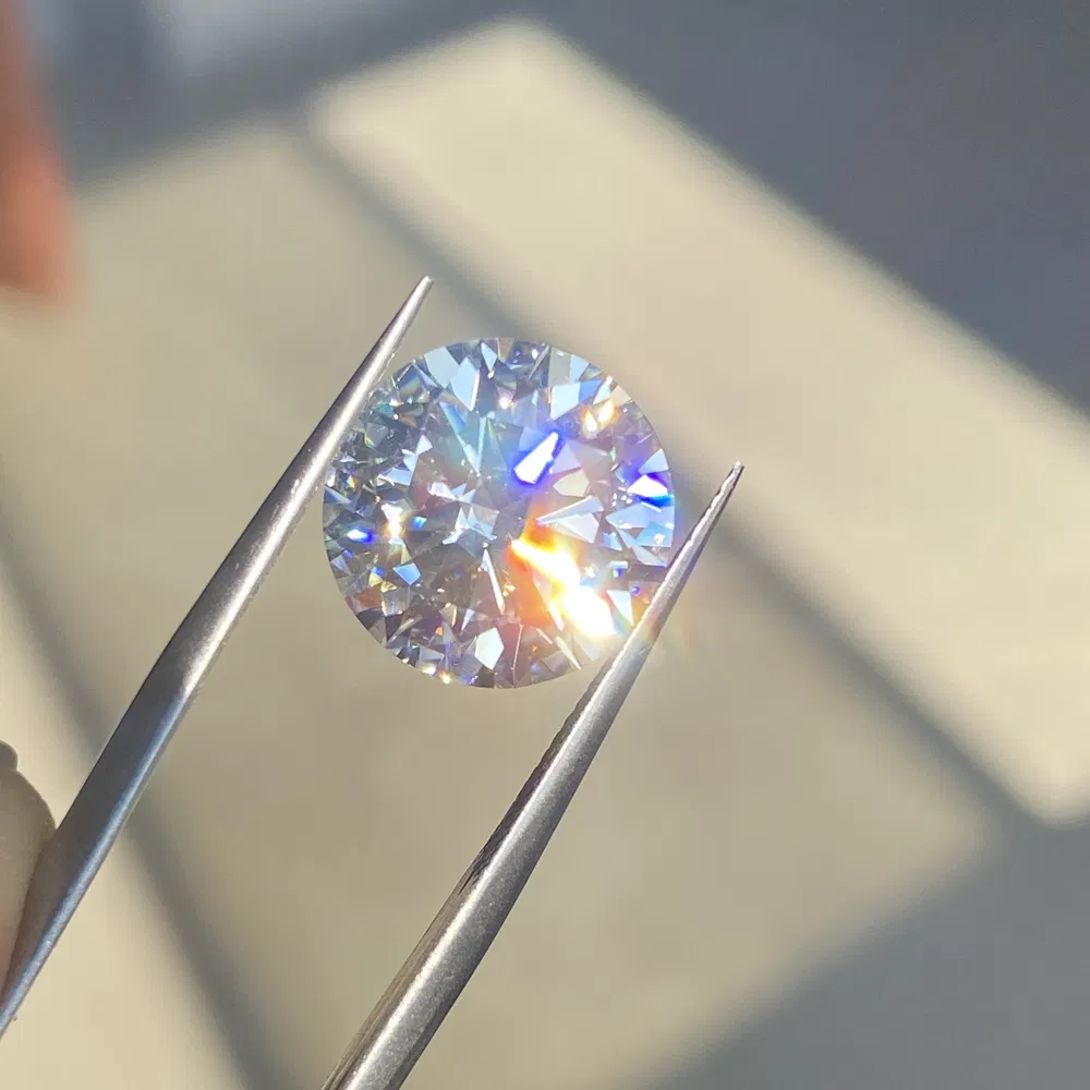 Hq Gems Gra Certificate D Vvs1 1.2carat 7mm White Moissanite Diamond Price Per Carat