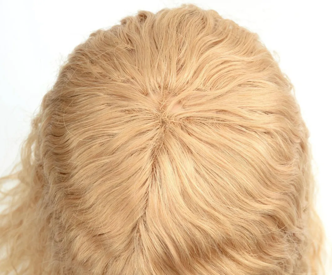 Human Hair Full Handtied Blonde Piece