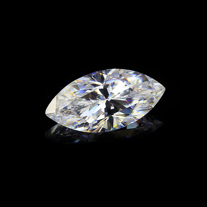 India Price Synthetic Moissanite Marquise Cut 5X10mm Def Fancy Cut Moissanite