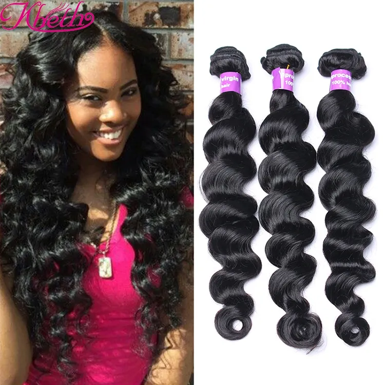 Kbeth Loose Wave Bundle 11A Brown Raw Natural Cuticle Aligned Human Deep Chinese Beautiful Girls Virgin Hair