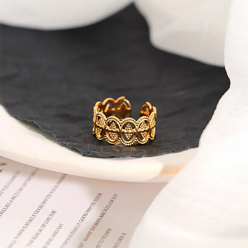 Korean Retro Roman Numeral Open Ring Female Ring