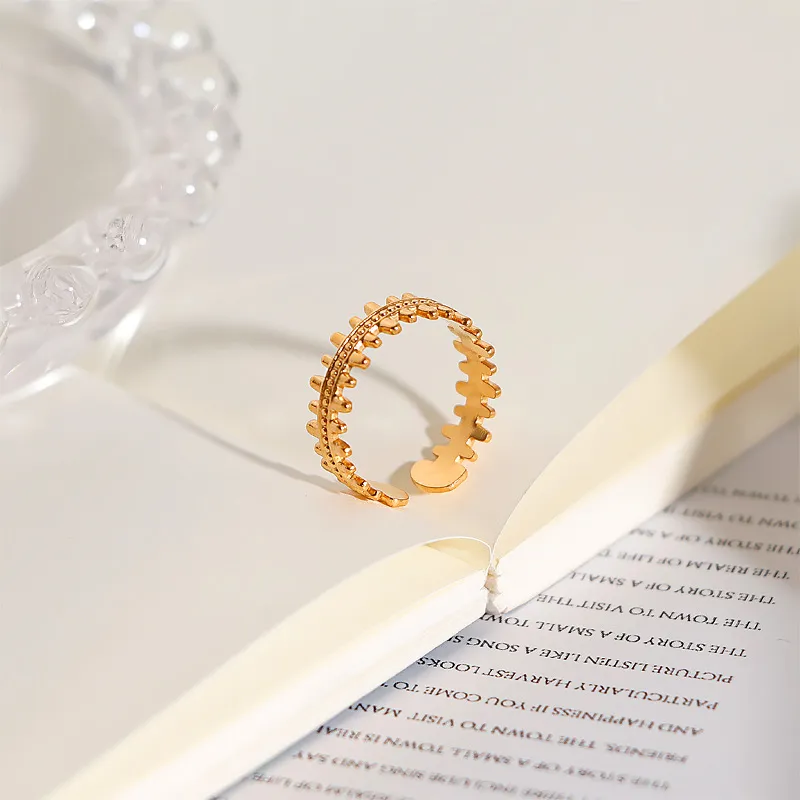 Korean Retro Roman Numeral Open Ring Female Ring