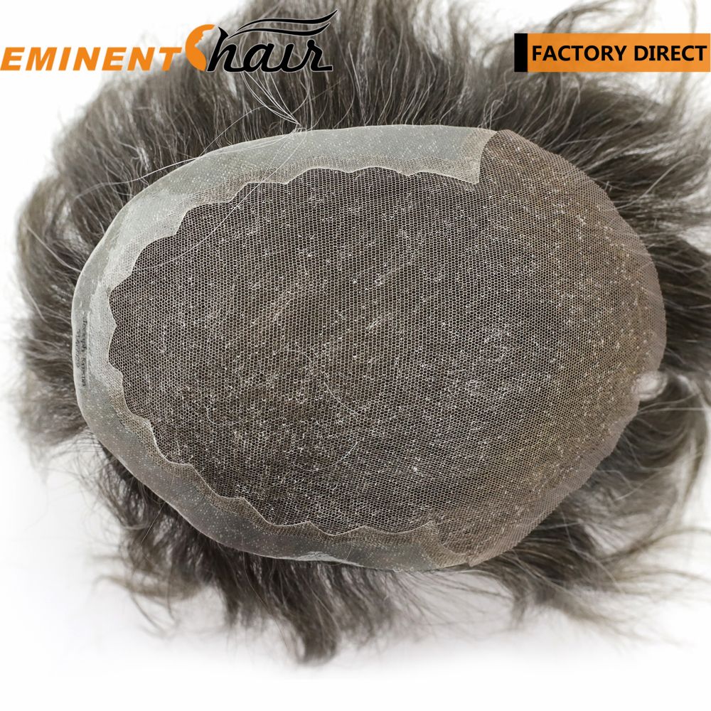 Lace Front Natural Hairline Human Hair Men′s Toupee