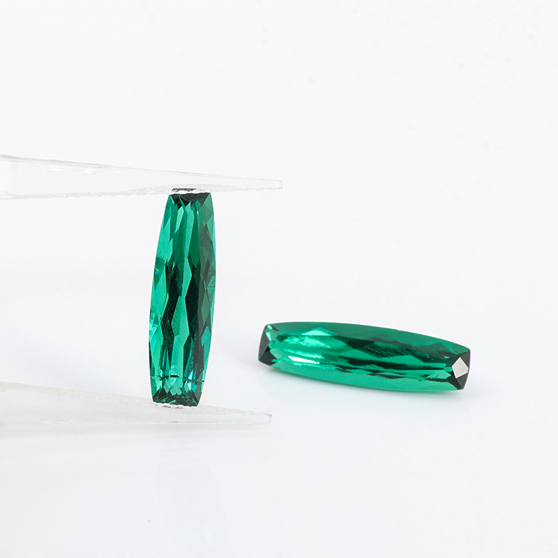 Long Custom Lab Grown Emerald for Jewelry Earrings Making