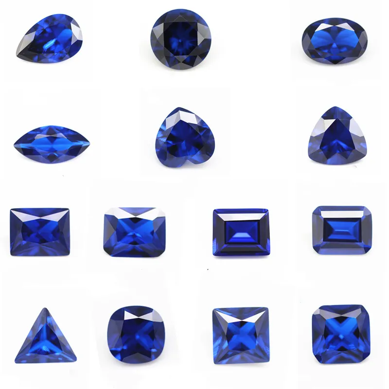 Loose Spinel 113# Blue Synthetic Sapphire for Jewelry Set