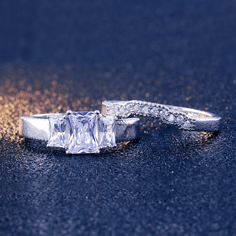 Luxury 925 Silver Jewelry Couple Ring