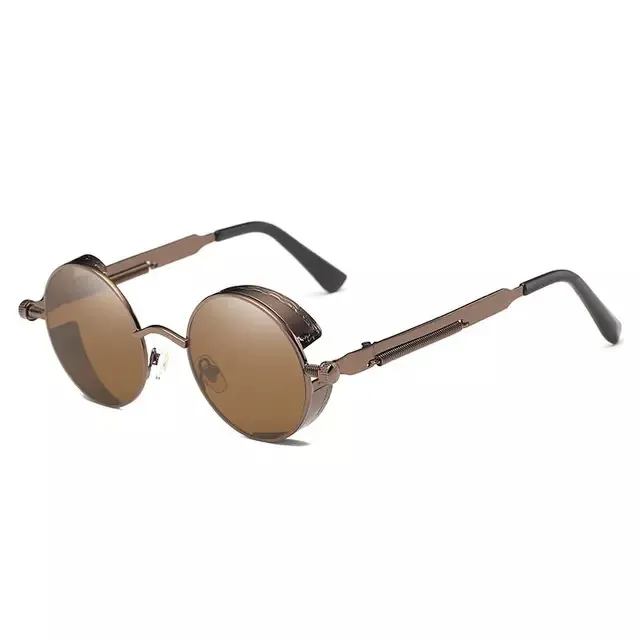 Luxury Metal Sunglasses Round Sunglasses Steampunk Coating Vintage Retro Sunglass