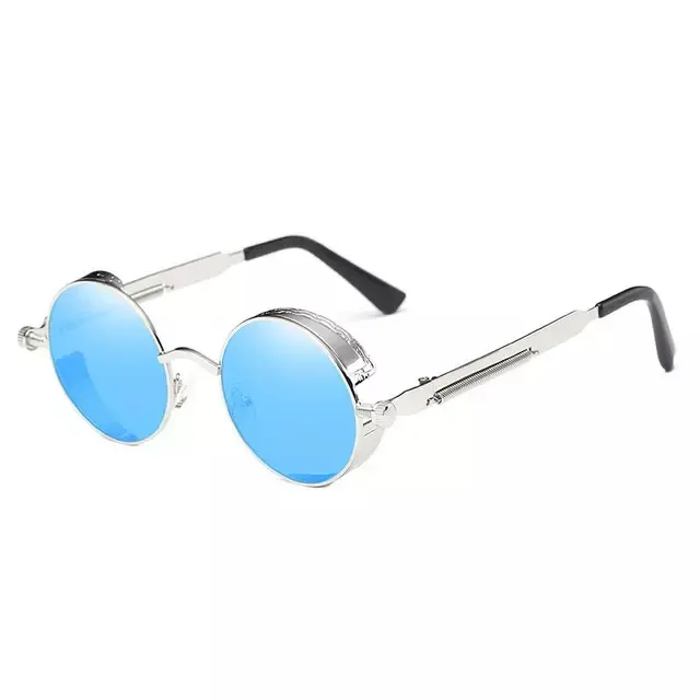 Luxury Metal Sunglasses Round Sunglasses Steampunk Coating Vintage Retro Sunglass